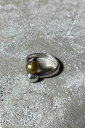 【中古】 VINTAGE SILVER JEWELRY (ヴィンテージ シルバー ジュエリー) 925 SILVER RING W/BRASS 925 シルバー...