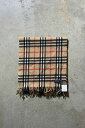 【中古】 BURBERRYS (バーバリーズ) MADE IN ENGLAND 90'S NOVA CHECK CASHMERE SCARF イングランド製 90年代 ノバチェック カシミア スカーフ マフラー BEIGE [SIZE: ONE SIZE USED]