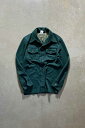 yÁzNO BRAND 70'S STITCH DESIGN OPEN COLLAR SHIRT JACKET 70N Xeb` fUC I[v J[ Vc WPbg GREEN [SIZE: L USED]