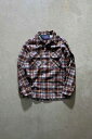 yÁzPENDLETON (yhg) MADE IN USA 70'S L/S OPEN COLLAR WOOL CHECK SHIRT USA 70N  I[v J[ E[ `FbN Vc MULTI [SIZE: S USED]