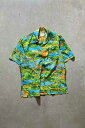 yÁzREACHSKIN 70'S S/S DESIGN SHIRT 70N  fUC Vc MULTI [SIZE: L USED]