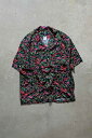 yÁzBRAIN DEAD (uC fbh) MADE IN PORTUGAL OPEN COLLAR S/S VISCOSE DESIGN SHIRT |gK I[vJ[  rXR[X fUC Vc MULTI [SIZE: L USED]