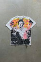 yÁzNO BRAND 90'S SID&NANCY ALL PRINT MOVIE BAND T-SHIRT 90N Vh Ah iV[ I[ vg oh TVc WHITE [SIZE: XL USED]