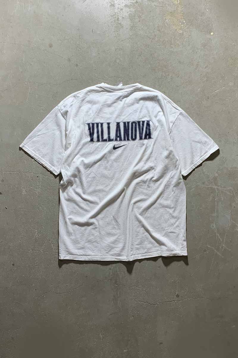 【中古】NIKE (ナイキ) MADE IN USA 90'S VILLANOVA UNIVERSITY BACK PRINT COLLAGE T-SHIRT USA製 90年代 ヴィラノバ大学 バック プリント カレッジ Tシャツ WHITE [SIZE: L USED]