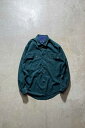 yÁzPATAGONIA (p^SjA) 00'S L/S SHIRT 00N  Vc GREEN [SIZE: M USED]