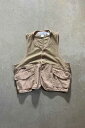 yÁzCOLUMBIA (RrA) 90'S MESH HUNTING VEST 90N bV neBO xXg BEIGE [SIZE: XL USED]