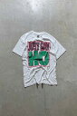 yÁzFRUIT OF THE LOOM (t[cIuU[) MADE IN USA 90'S JUST SAY HO PRINT S/S T-SHIRT USA  90N vg  eB[Vc WHITE [SIZE: L USED]