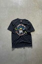 yÁzHARLEY DAVIDSON (n[[_Bbh) 11'S TOAD SUCK PRINT MOTOR CYCLE T-SHIRT 11N qLKG vg [^[ TCN eB[Vc BLACK [SIZE: L USED]