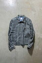 yÁzTOMMY HILFIGER (g~[ qtBK[) 90'S CHECK ZIP UP JACKET 90N `FbN Wbv Abv WPbg GREEN [SIZE: L USED]