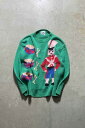 yÁzWINDCREST 80-90'S DESIGN COTTON HAND KNIT SWEATER 80-90N fUC Rbg nh jbg Z[^[ GREEN [SIZE: S USED]