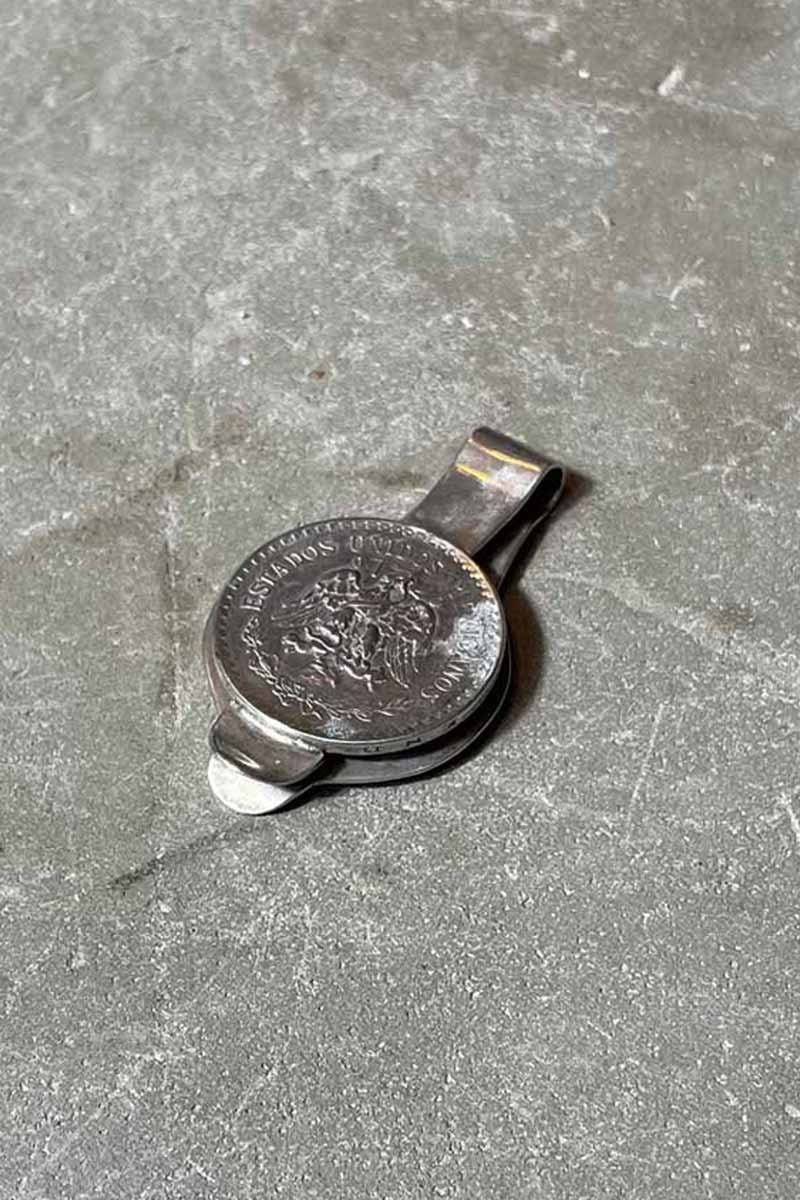 【中古】 VINTAGE SILVER JEWELRY (ヴィンテージ シルバー ジュエリー) 45'S MEXICO SILVER COIN MONEY CLIP45年 メキシコ シルバー コイン マネー クリップ [SIZE: ONE SIZE USED]