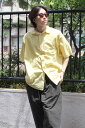 楽天JULIUS NYC【SALE】【メンズ新品】CASEY CASEY（ケイシーケイシー）WAGA SHIRT - LIGHT PAPER リラックスコットン半袖シャツ BUTTER [NEW]