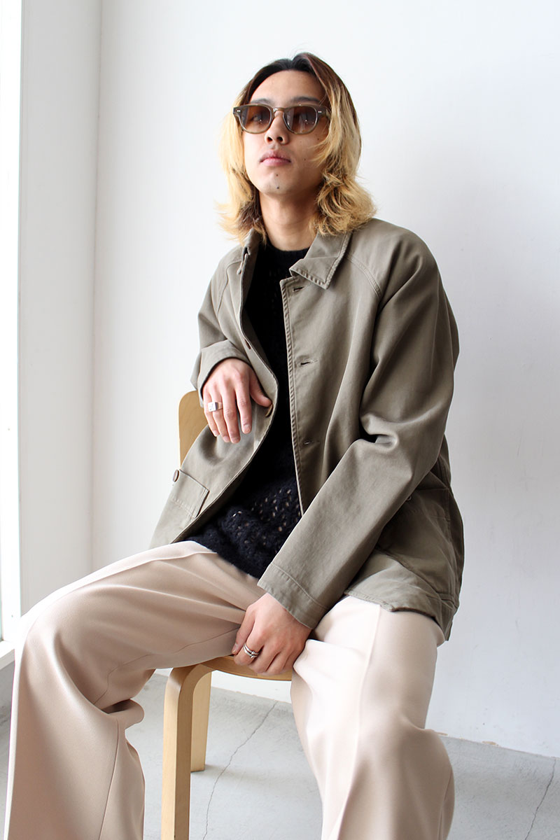 Rakuten - 【メンズ新品】CASEY CASEY（ケイシーケイシー）FELIX JACKET-WIGGLE コットンラグランジャケット OLIVE [NEW]