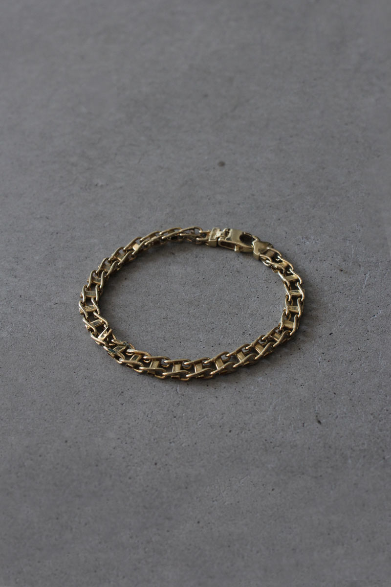 yÁz VINTAGE JEWELRY (Be[W WG[) 14K GOLD BRACELET 6.32G 14 S[h Be[W uXbg / GOLD [ONE SIZE: USED]