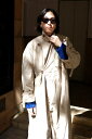 yYVizXENIA TELUNTS (L[jA ec) FOOD WASTE DYED CANVAS COAT iCg`R[g BEIGE [NEWn