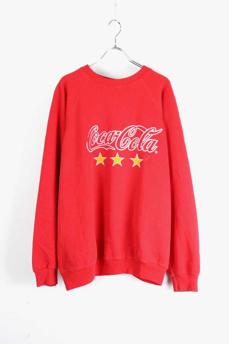 【中古】HANES (ヘインズ) MADE IN USA 90'S SWEAT SHIRT COCA COLA USA製 90年代 コカ コーラ スウェット シャツ RED [SIZE: XL USED]