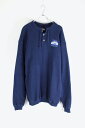 yÁzDISNEY ORIGINALS (fBYj[ IWiX) MADE IN USA 90'S HALF-BUTTON SWEAT SHIRT USA 90N XEFbg Vc NAVY [SIZE: XL USED]