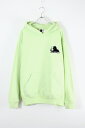 yÁzCRIMEWAVE (NC EFCu) MADE IN USA REAL BAD MAN SWEAT HOODIE USA A obg} XEFbg t[h NEON GREEN [SIZE: M USED]