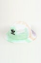 【中古】ADIDAS ORIGINALS (アディダス オリジナルス) TIE-DYE BUCKET HAT タイダイ バケット ハット GREEN DEAD STOCK 日本未発売モデル