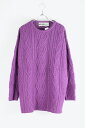 yÁzARAN CRAFTS (A Ntc) MADE IN IRELAND 90'S MERINO WOOL ARAN MELANGE KNIT SWEATER ACh 90N m E[ A W jbg Z[^[ PURPLE [SIZE: XL USED]