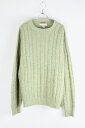 yÁzTHE COUNTRY SQUIRE (U Jg[ XNCA) MADE IN USA 80'S CABLE KNIT SWEATER USA 80N P[u jbg Z[^[ PASTEL GREEN [SIZE: L USED]