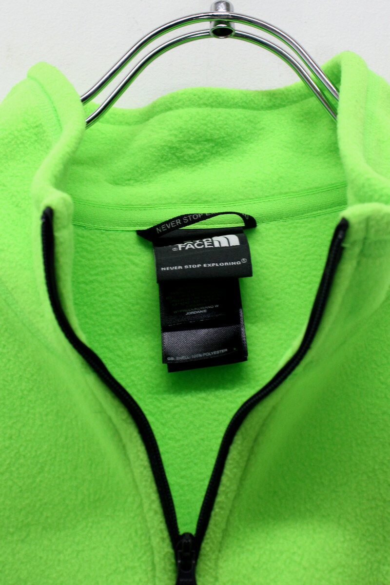 【中古】THE NORTH FACE (ザ ノース フェイス) HALF-ZIP FLEECE JACKET ハーフ ジップ フリース ジャケット NEON GREEN [SIZE: XL USED]