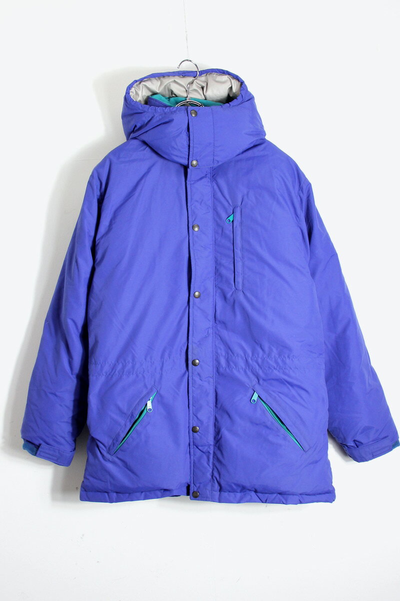 【中古】L.L.BEAN (エルエルビーン) MADE IN USA 90'S DOWN HOODIE JACKET USA製 ダウン フード ジャケット BLUE [SIZE: M USED]