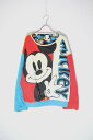 yÁzMICKEY INC. (~bL[ CR[|[eBbh) 90'S REVERSIBLE MICKEY SWEATSHIRT 90N o[Vu ~bL[ XEFbgVc MULTI [SIZE: L USED]