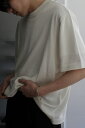 CORDERA (コルデラ) VISCOSE T-SHIRT 半袖ニットTシャツ MARSHMALLOW [NEW］