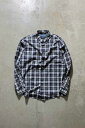 yÁzRALPH LAUREN (t[) 90'S L/S B.D COTTON CHECK CLASSIC FIT SHIRT 90N  Rbg `FbN NVbN tBbg Vc GREEN [SIZE: L USED]