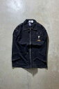 yÁzCORNICHE JEANS WEAR (R[j`FW[YEFA) Y2K EARLY 00'S BLACK DENIM JACKET 00N㏉ ubNfj WPbg BLACK [SIZE: L DEADSTOCK/NOS]