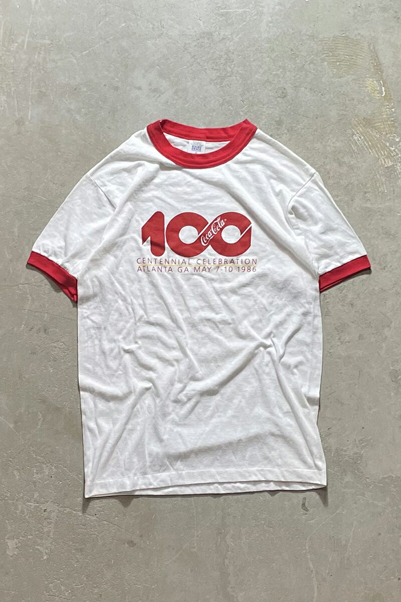 【中古】RIGHT IMAGE （ライトイメージ） MADE IN USA 86'S COCA COLA RINGR T-SHIRT USA製 86年 コカコーラ リンガー Tシャツ RED / WHITE [SIZE: M USED]