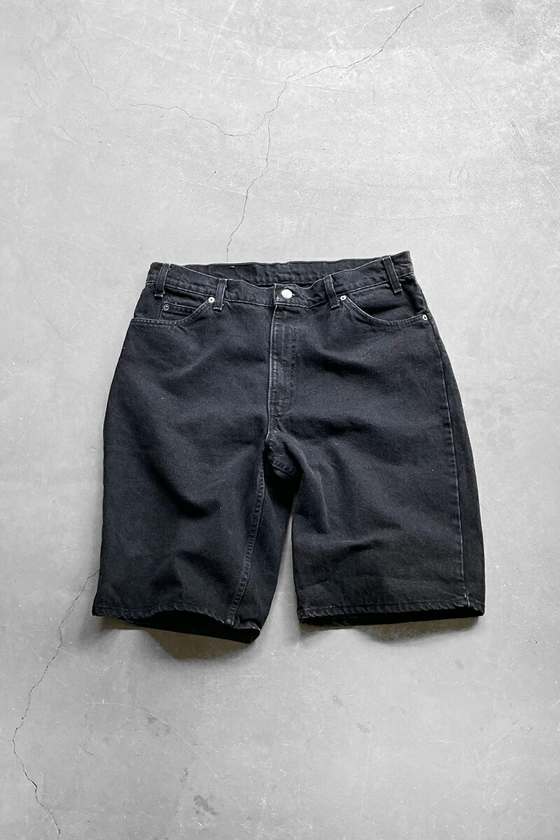 【中古】LEVI'S (リーバイス) MADE IN USA 93'S 560 DENIM SHORT PANTS SULFUR BLACK USA製 93年 560 デニム ショート パンツ サルファ ブラック BLACK [SIZE: 36 USED]