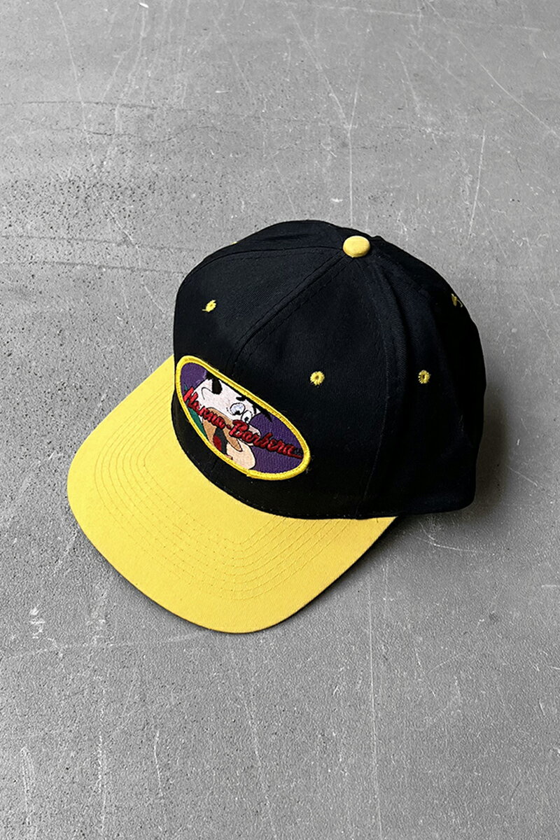 【中古】KC (ケーシー) 90'S FLINTSTONE 6 PANEL CAP 90年代 フリントストーン 6パネル キャップ BLACK..