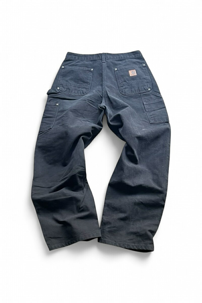 【中古】 CARHARTT (カーハート) MADE IN USA Y2K 05'S DOUBLE KNEE PAINTER PANTS アメリカ製 Y2K 05年 ダブルニー ペインター パンツ BLACK [SIZE: 30 USED]