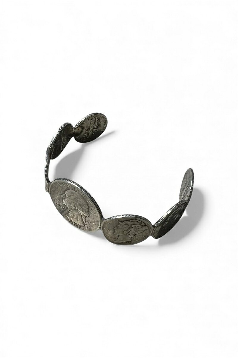【中古】 VINTAGE SILVER JEWELRY (ヴィンテージ シルバー ジュエリー) 30-40'S SILVER AMERICAN COIN BANGLE 30-40年代 シルバー アメリカン コイン バングル / SILVER [SIZE: ONE SIZE USED]