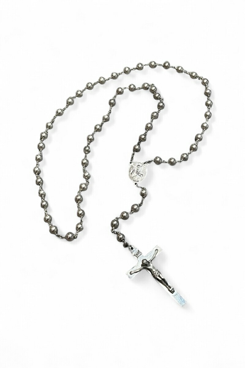 šVINTAGE SILVER JEWELRY (ơ С奨꡼) 50'S STARING SILVER ROSARY NECKLACE 50ǯ  С ꡼ ͥå쥹 / SILVER [SIZE: ONE SIZE USED]
