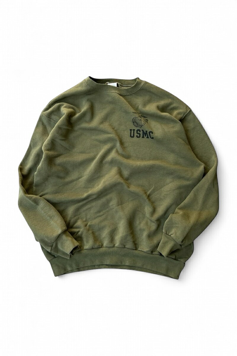【中古】OTHER BRAND MADE IN USA 90'S USMC SWEATSHIRT USA製 90年代 USMC スウェットシャツ / KHAKI [SIZE: L USED](4)
