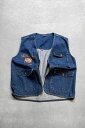 【中古】KARL KANI JEANS (カールカナイ ジーンズ) MADE IN USA 90'S DENIM VEST アメリカ製 90年代 デニム ボア ...
