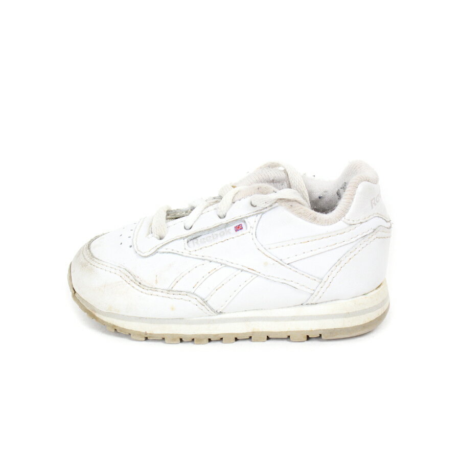 【中古】【子供服】REEBOK CLASSIC(KIDS)(リーボック クラシック) LEATHER SNEAKERS レザースニーカー WHITE [SIZE:US4 USED]