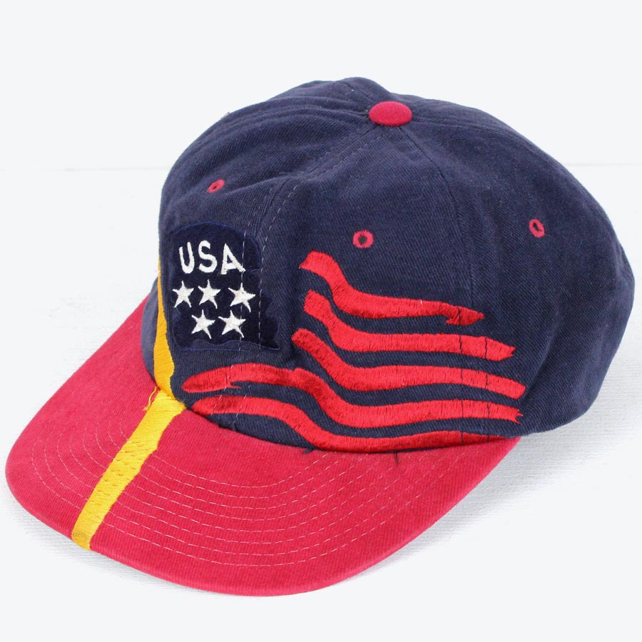 (KA) CHAMPION(チャンピオン) 90'S USA LOGO CAP 90年代 ロゴキャップ NAVY/RED 