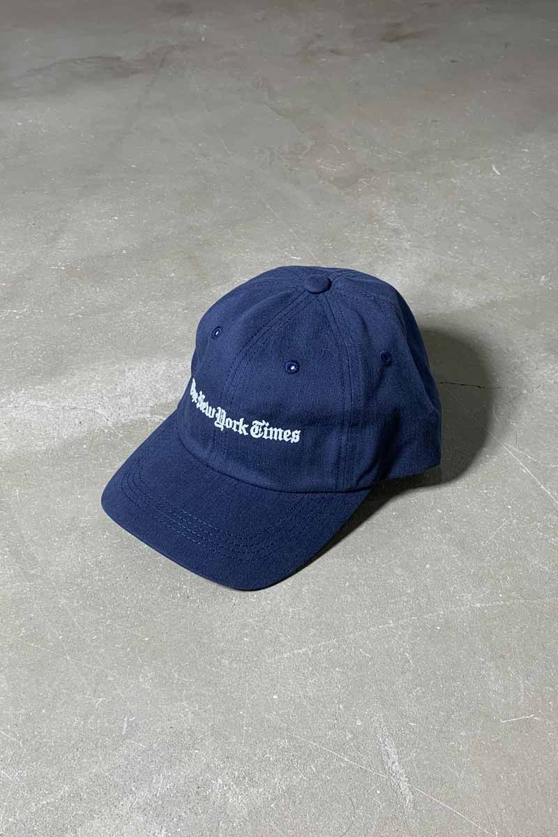 【メンズ新品】NEW YORK TIMES (ニューヨークタイムズ) NEW YORK TIMES LOGO BASEBALL CAP 日本未発売モデル ニューヨークタイムズ キャップ NAVY NEW