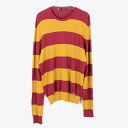 yÁz(KA) DSQUARED (fB[XNGA[h) BODER KNIT {[_[ jbg MADE IN ITALY BURGUNDY / YELLOW [SIZE:L USED]