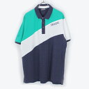 yÁzKAPPA (Jbp) 90'S S/S POLO BORDER  {[_[|Vc [SIZE:XXL USED]