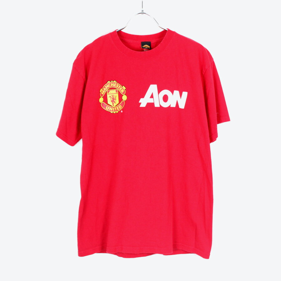 【中古】HANES (ヘインズ) MANCHESTER UNITED LOGO T-SHIRT マンチェスター ロゴ Tシャツ[SIZE:M USED]