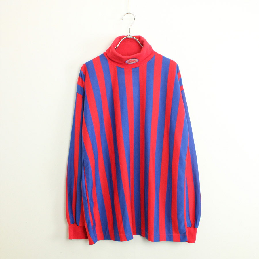 【中古】(KA) NFL(エヌ エフ エル) L/S BORDER TURTLE NECK T-SHIRT 長袖 ボーダー タートルネック Tシャツ RED/BLUE [SIZE:M DEAD STOCK]