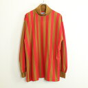 yÁz(KA) NFL(Gk Gt G) L/S BORDER TURTLE NECK T-SHIRT  {[_[ ^[glbN TVc RED/BEIGE [DEAD STOCK]