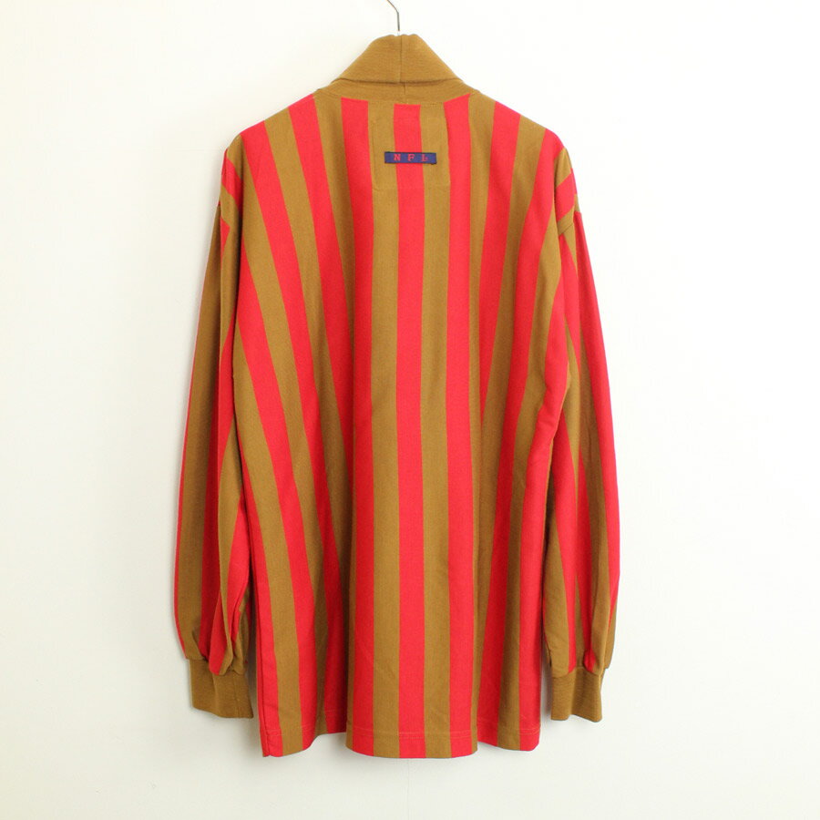 【中古】(KA) NFL(エヌ エフ エル) L/S BORDER TURTLE NECK T-SHIRT 長袖 ボーダー タートルネック Tシャツ RED/BEIGE [DEAD STOCK]