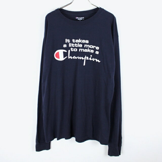 商品説明 CHMPION(チャンピオン)の長袖Tシャツが入荷致しました。 ネイビーのボディにホワイトのロゴが映える一枚。 しっかりとしたコットン生地で幅広く合わせて頂けます。インナーとしてお使い頂いてロゴをアクセントにするのも素敵です。 スタッフコメント 村上（身長170cm/55kg) 僕で丁度良いサイズ感です。小柄な方がゆったりオーバーサイズで着ていただいてもありです。 アイテム詳細 COLOR: ネイビー SIZE L: 着丈69cm 身幅47cm 肩幅51cm 袖丈66cm 素材: コットン CONDITION:10段階／8 (使用感の少ない良好な状態の品) 当店のヴィンテージ品は全てNYで一点ずつ厳選し買い付けを行っております。店頭に出ていない商品もございますので、お気軽にスタッフまでお尋ね下さいませ。 商品に対する質問がありましたらご購入前にお気軽にお問い合わせ下さいませ。 ヴィンテージ品につきましては、購入前に返品交換の注意項目をご確認下さいませ。