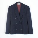 【中古】【送料無料】【WOMENS】(KA) CALVIN KLEIN（カルバンクライン) 90 039 S L/S DOUBLE TAILORED JACKET 90年代 長袖 ダブル テーラード ジャケット NAVY SIZE: M相当 USED